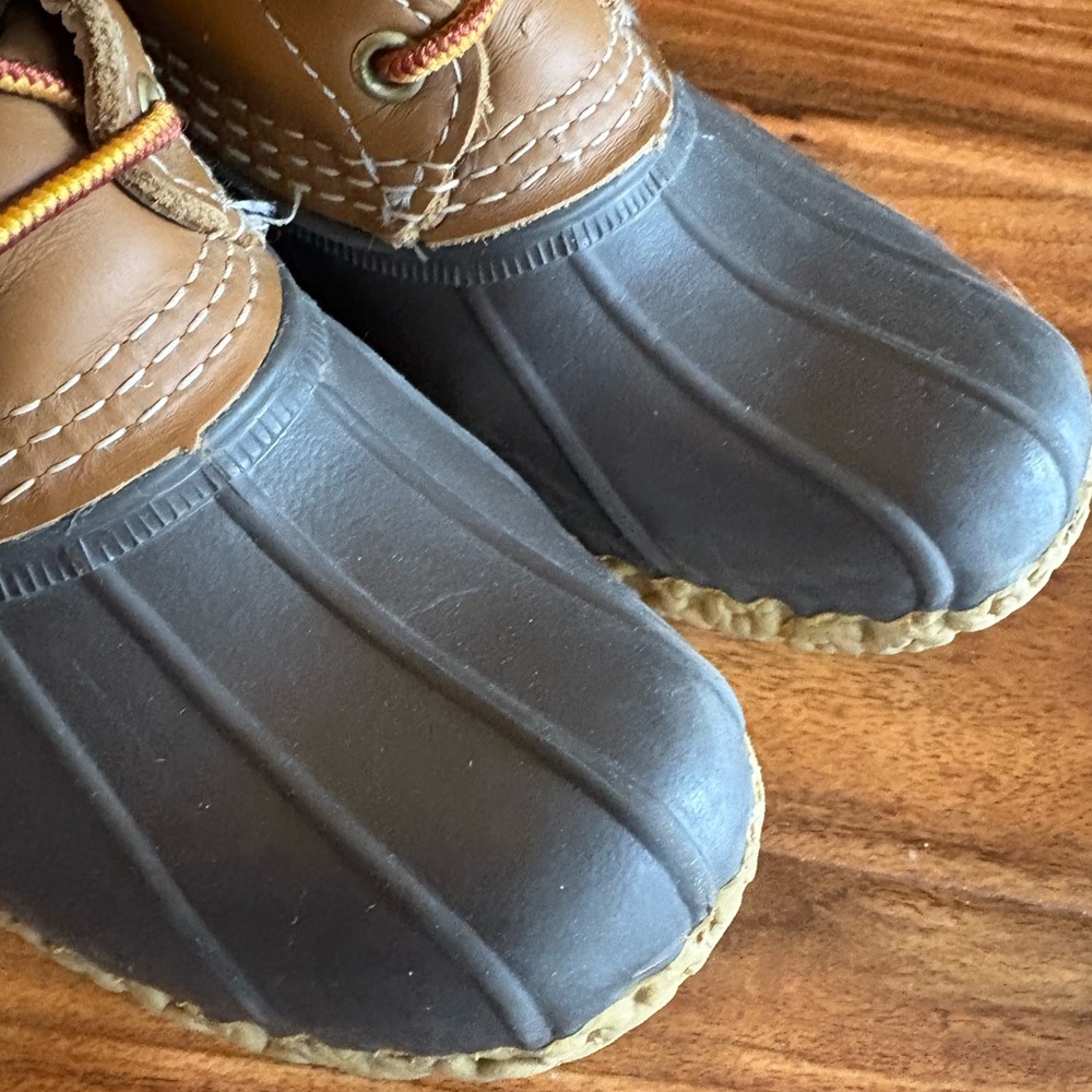 LL Bean Classic Brown Bean Boots Snow Shoes Women’s 8 Men’s 6 Lace Up Shoes - Picture 6 of 11